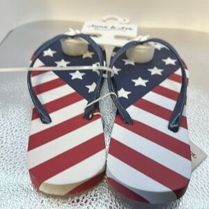 Anna and Ava slip on sandals. Size 9. New with tags. Red white and blue.